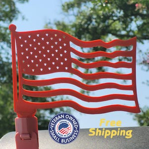 Mailbox Flag Replacement - Wavy American Mailbox Flag - Universal Mailbox Flag Kit - 3D Printed Outgoing Mail Flag - Patriotic Mailbox kit