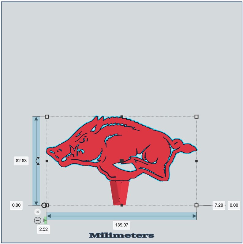 Razorback Wild Hog Custom 3D Printed Red Mailbox Replacement Flag ...