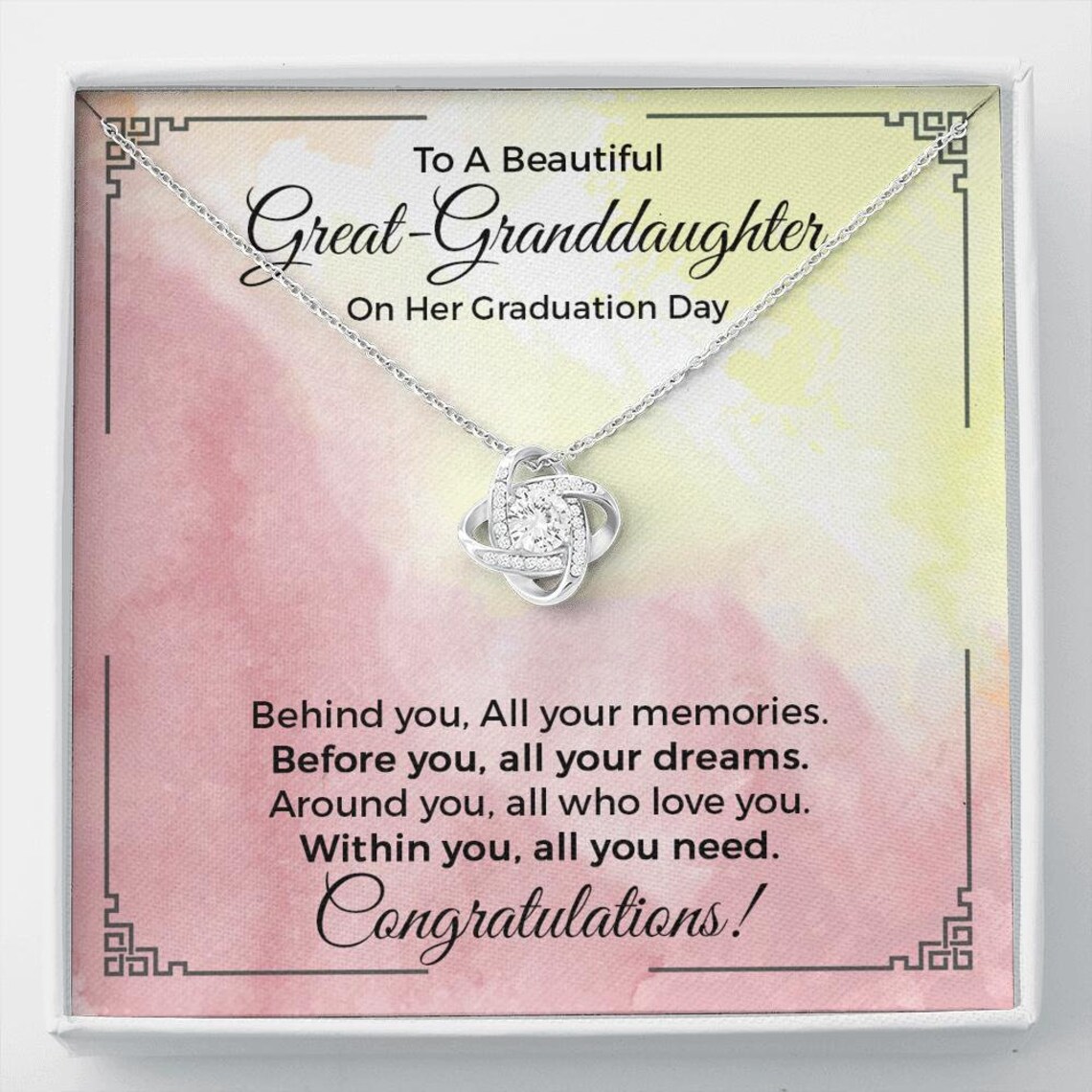 Congratulations To Granddaughter On Her Achievement Great-Granddaughter Graduation Congratulations | Etsy