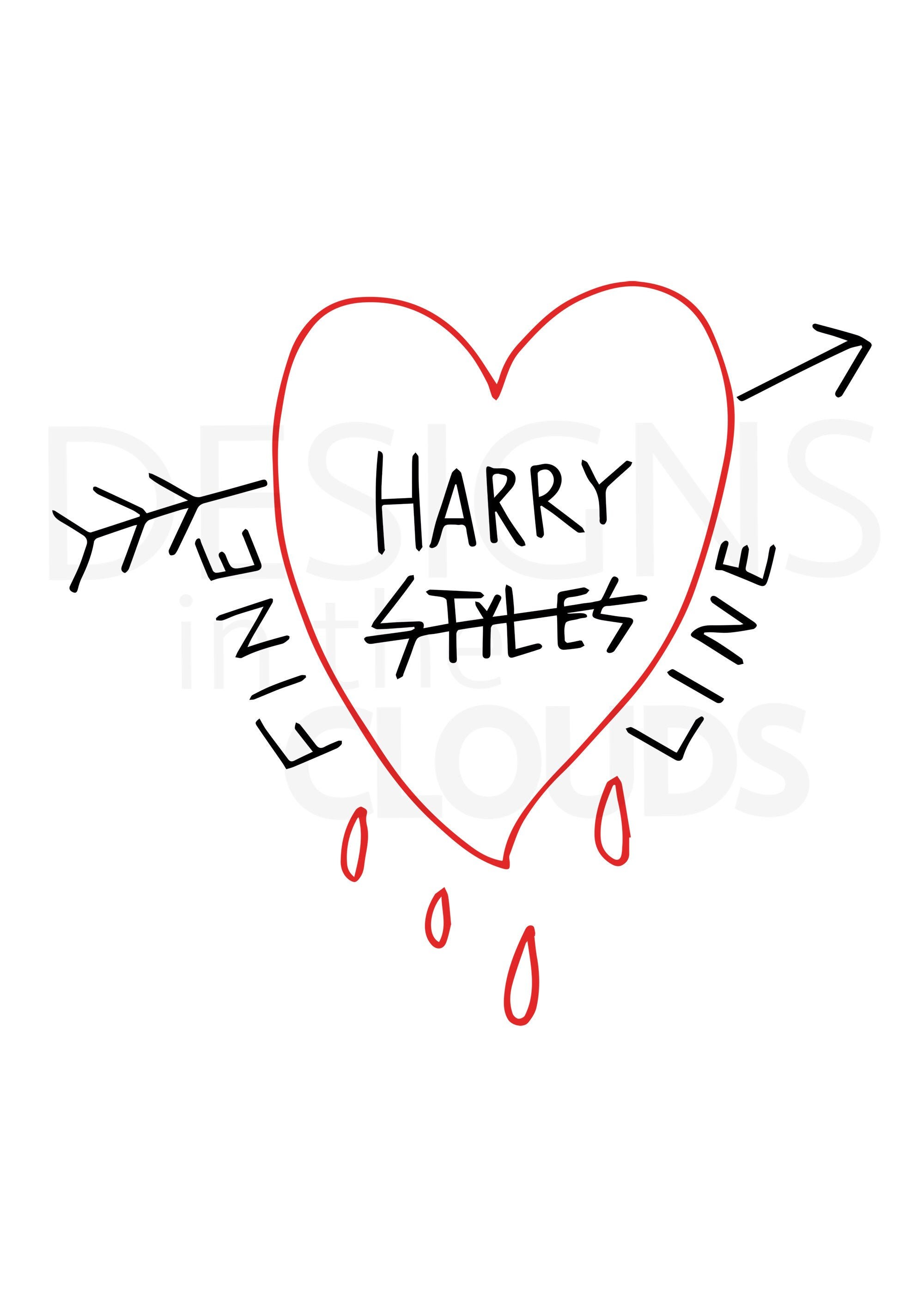 Harry Styles fine line corazon Harry StylesSublimacion | Etsy