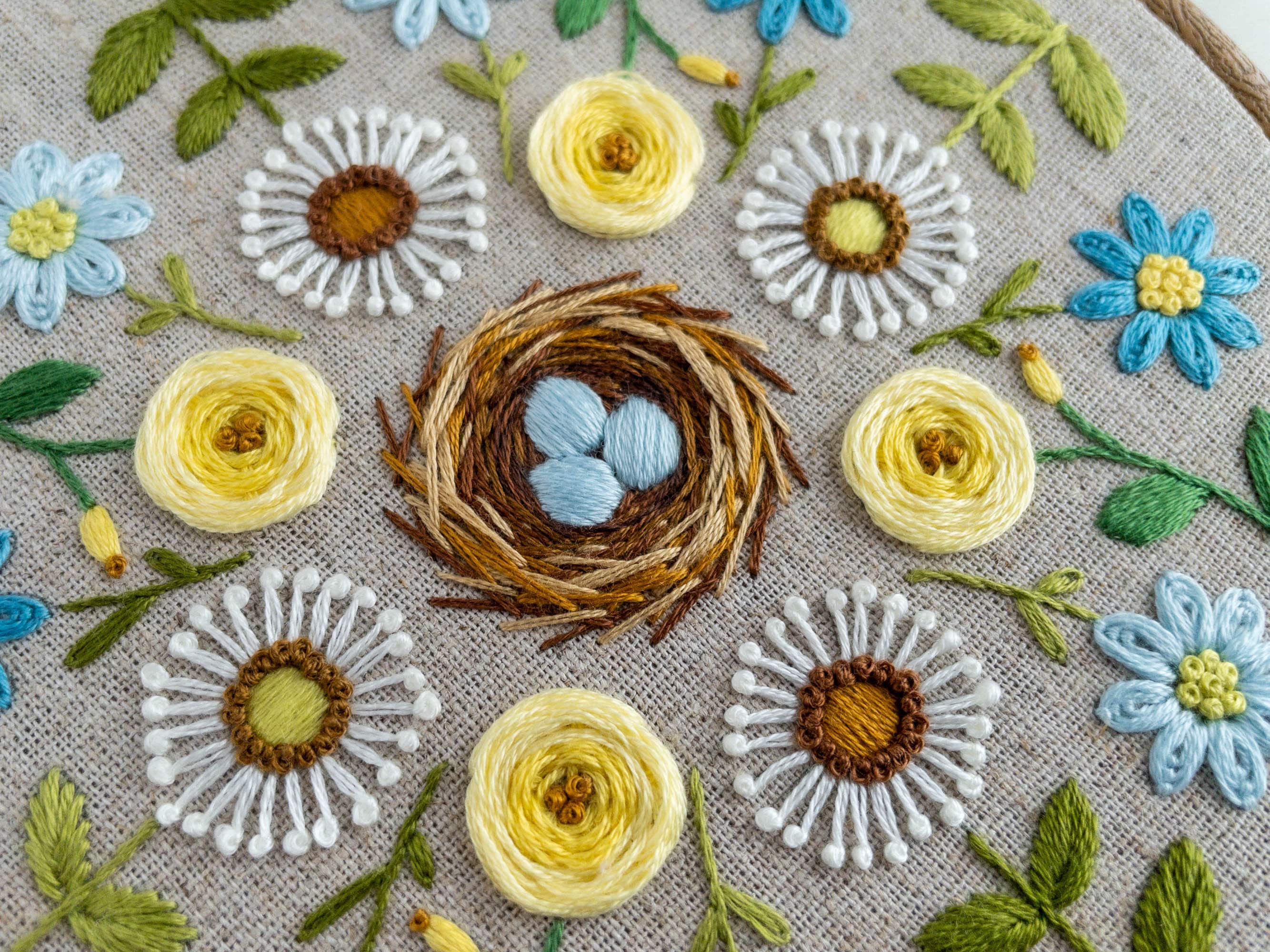 Four Seasons Hand Embroidery Pattern Bundle, Botanical Wreath Samplers ...