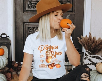 Pumpkin Spice T-Shirt, Women's Fall Shirt, Pumpkin Spice, Autumn Shirt, Fall Gifts, Thanksgiving Gift, Pumpkin T-Shirt, Halloween Shirt
