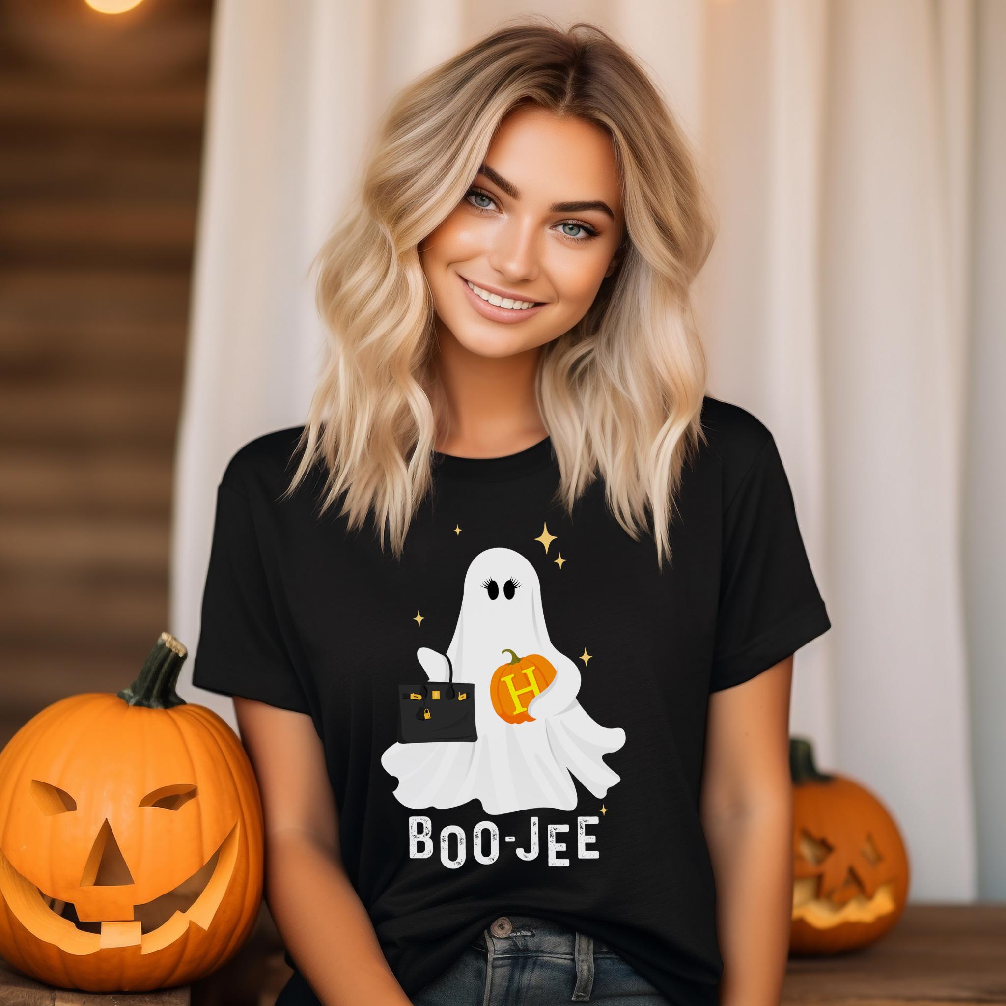 Boo Jee Shirt, Halloween Ghost T-Shirt, Boo Shirt, Comfort Colors Shirt, Womens Halloween Shirt, Spooky Vibes Shirt, Halloween Gifts