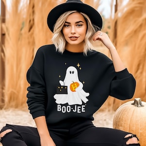 Halloween Ghost Sweatshirt, Boo Jee Shirt, Boo Shirt, Spooky Ghost Hoodie, Spooky Season Ghost Sweater, Spooky Vibes Shirt, Halloween Gifts