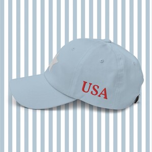 Chapéu Star USA, chapéu 4 de julho, 4 de julho, boné de beisebol feminino da moda, boné de beisebol dos EUA, chapéu América, chapéu de praia, chapéu bordado imagem 8