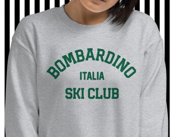 Bombardino Ski Club geborduurd sweatshirt, dames trendy sweatshirt