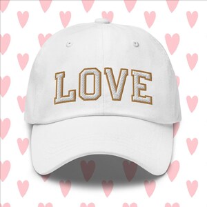 Love Hat, Women&#39;s hat, baseball cap, Valentine&#39;s Day, Valentine Gift, Love Gifts, Valentine Accessories, Gifts for her, Embroidered Hat