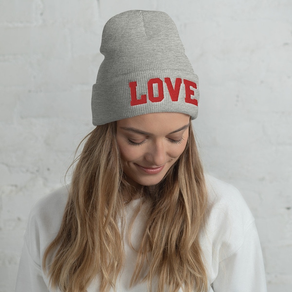 LOVE Beanie, Valentine's Day, Valentine's Day Gifts, Women's Hats, Love, hats, beanies, love hat, love beanie, Valentine gift, Embroidered,
