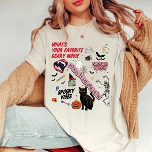 Retro Halloween Shirt, Vintage Halloween T-shirt, Fall Shirt, Scream Queen, Spooky Season, Halloween Gifts, Monster Mash, Comfort Colors