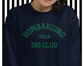 Bombardino Ski Club Embroidered Sweatshirt, Women's Trendy