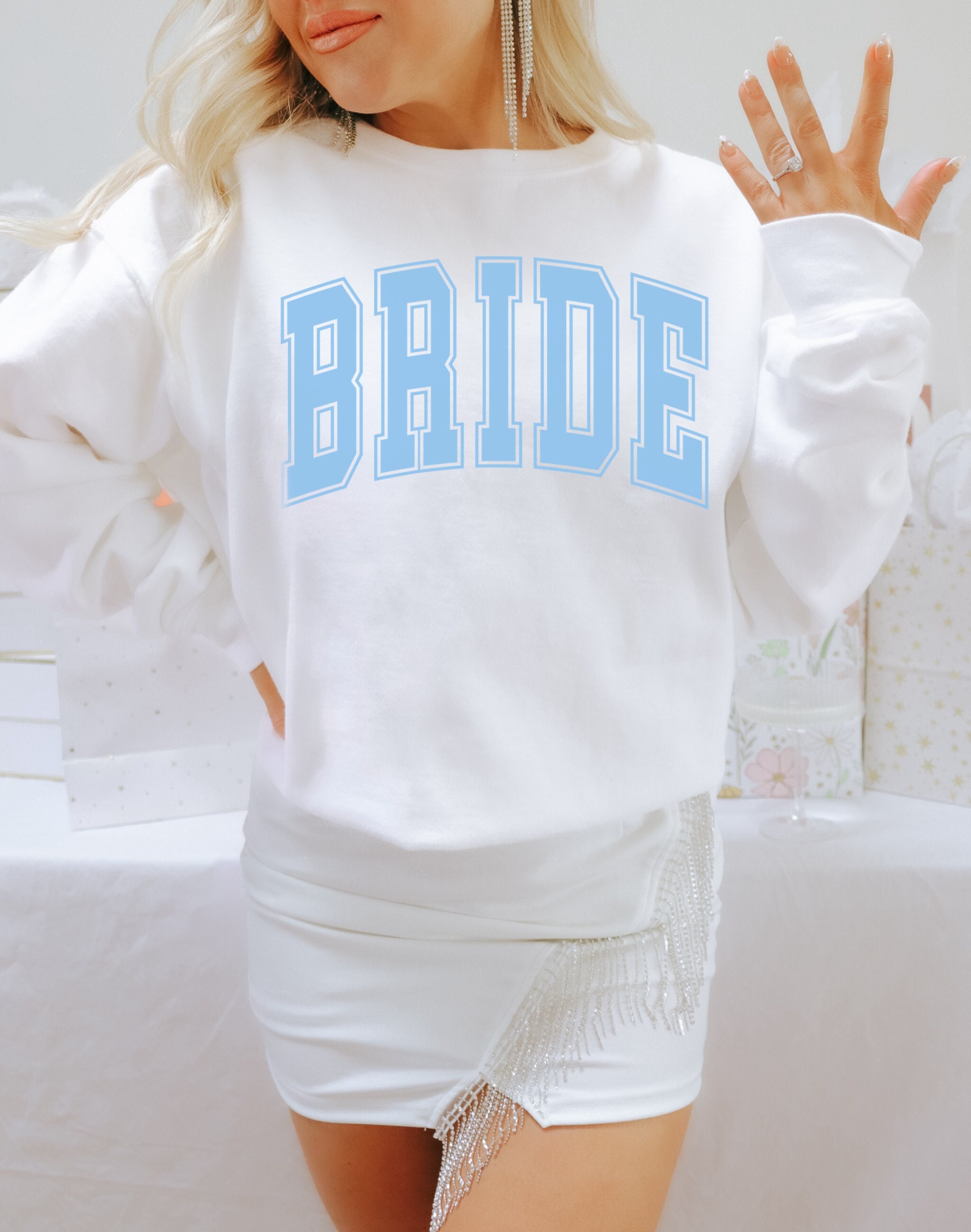 Bride Sweatshirt, Bride Shirt, Bachelorette Shirts, Bachelorette Party Shirts, Bridal Party Shirt, Engagement Gift, Wedding Shirt, Honeymoon