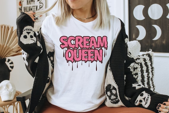 Scream Queen T-shirt, Halloween Shirt, Women's Trendy Halloween Graphic  T-shirt, Scary Movie Shirt, Fall Shirt, Gifts for Women, -  Norway