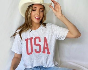 USA t-shirt, 4th of July shirt, USA Shirt, Independence Day, Women's Trendy t-shirt, 4th of July t-shirt, Patriotic shirt, America, July 4th