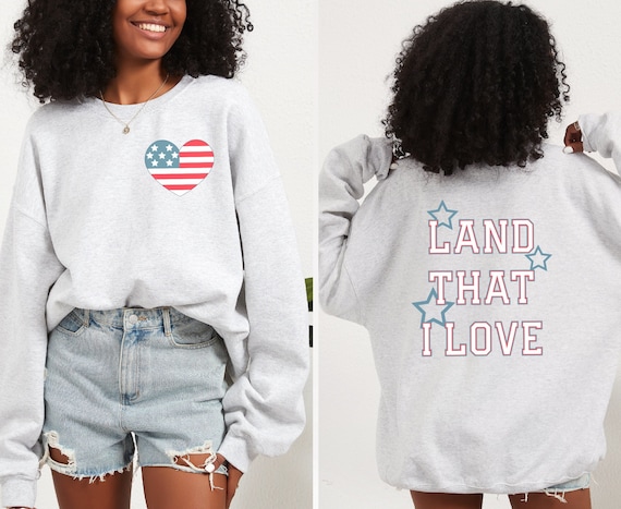 Womens patriotic sweatshirt deals