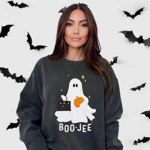 Halloween Ghost Sweatshirt, Boo Jee Shirt, Boo Shirt, Spooky Ghost Hoodie, Spooky Season Ghost Sweater, Spooky Vibes Shirt, Halloween Gifts