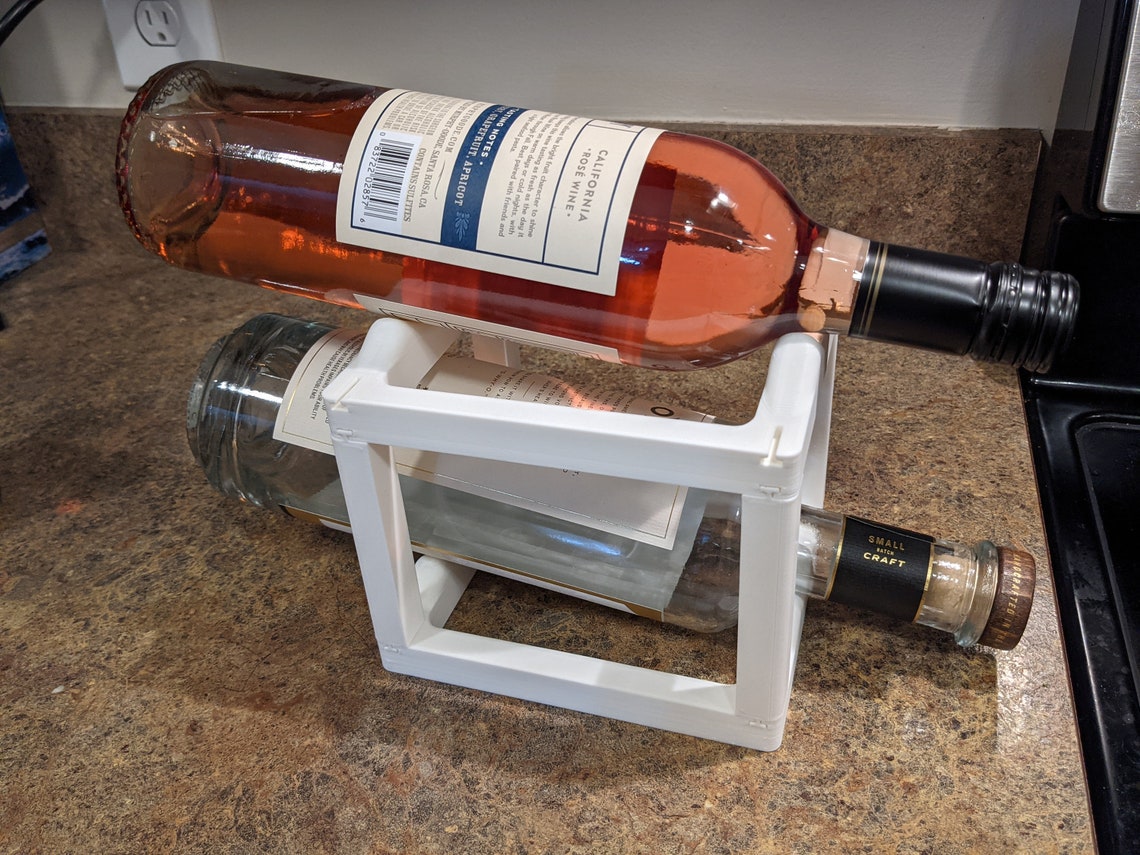 Space Saving Wine Rack 3D Printed Etsy