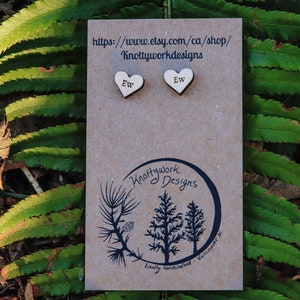 Funny earrings, quirky earrings, cool earrings, novelty earrings, weird earrings, mismatched studs, heart studs , anti valentines