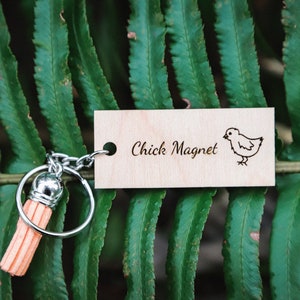 Crazy chicken lady, farm keychain, chicken lover, chicken keychain, chicken farm, farm gift, funny keychain, funny gift, chick magnet