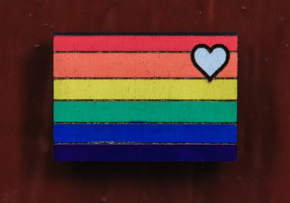 Progress Pride flag, pride magnet, pride accessories, LGBTQ, Pride heart, pride month, gay magnet, pronoun flag, rainbow magnet, pride