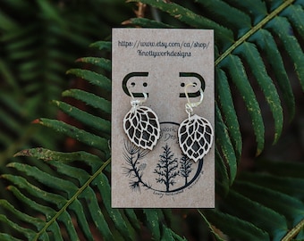 Hops earrings, beer lover gifts, drink earrings, funky earrings, craft beer gifts, beer earrings, beer gifts for women, bar earrings