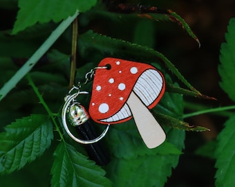 Gravur Schlüsselanhänger, Cottagecore Schlüsselanhänger, Pilz Zubehör, Pilz Liebhaber, Pilz Schlüsselanhänger, Boho Schlüsselanhänger, Natur Liebhaber