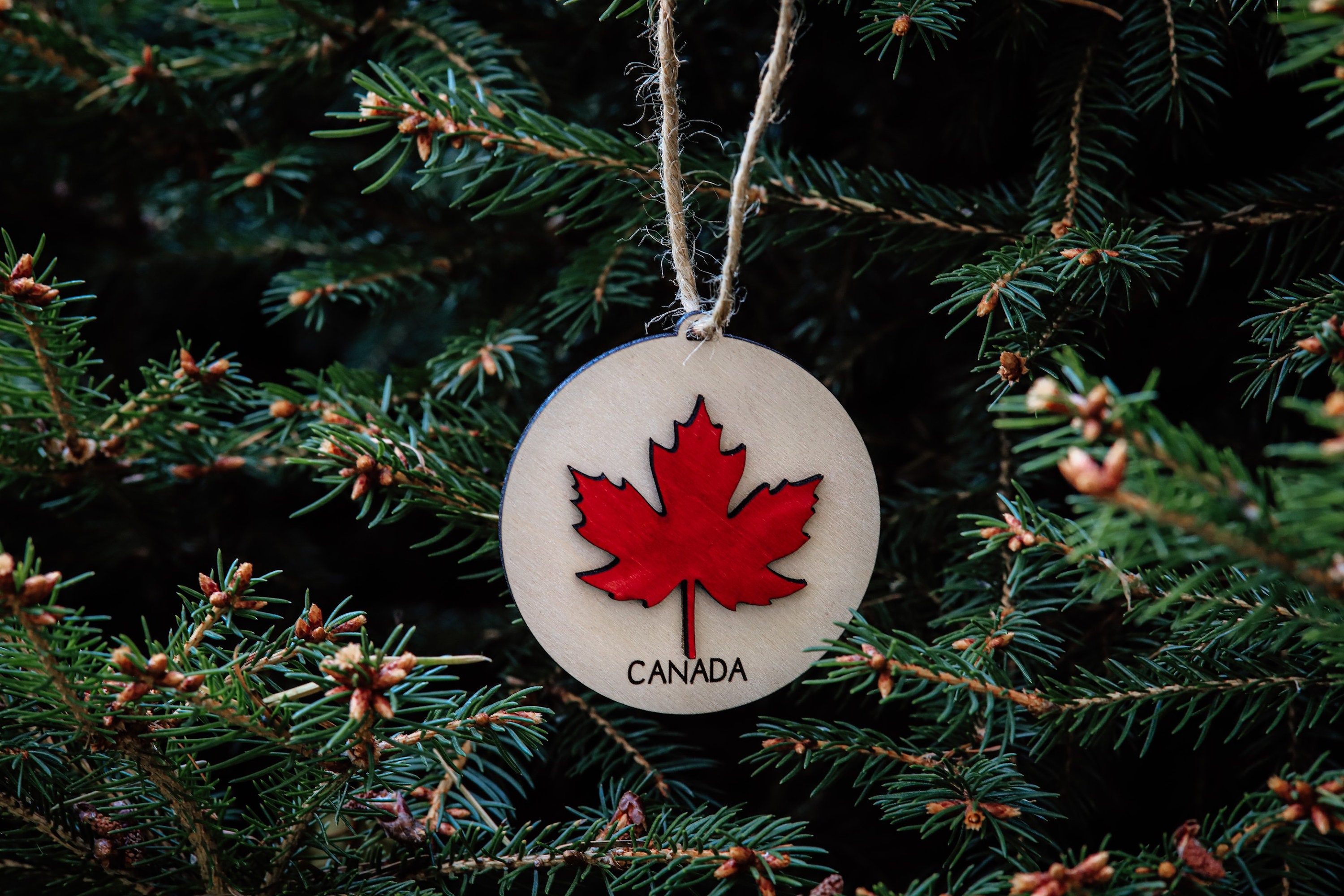 Jocidea クリスマスオーナメント メープルリーフ クリスマス装飾 クリスマスツリー用メープルリーフオーナメント ステンドグラスオーナメント メー メープルリーフオーナメント、カナダのシンボル、6個セット、明るい赤