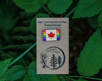 Pride pin, rainbow pin, pride pins, subtle pride,  bi pride, trans pride, gay pride flag, pins for backpacks, nonbinary pride, Canada gift,