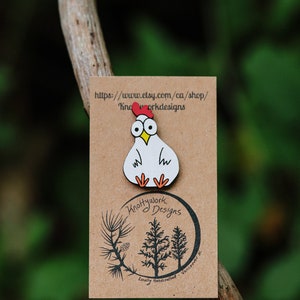 Chicken pin, chicken lover gift, chicken mom, chicken cute, animal pin, art chicken ,chicken crafts, chicken gift, chicken gifts