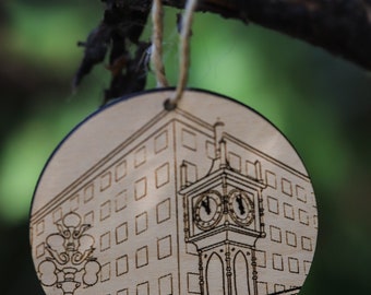 Vancouver Ornament, Stadt Ornament, Kanada Ornament, Holz Berg Ornament, Natur Holz Ornament, Stadtbild, Gastown, Stadt Ornament