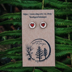 Valentine’s Day earrings, heart studs, red heart earrings, heart stud earrings, teacher earrings, love studs, valentines gift for girl