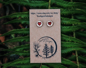 Orecchini San Valentino, borchie a cuore, orecchini a cuore rosso, orecchini a perno a cuore, orecchini insegnante, borchie d'amore, regalo di San Valentino per ragazza