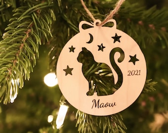 Personalisierte Katze Ornament, Haustier Ornament, Katze Ornament, Geschenk für Katzenliebhaber, Katzen Andenken, Katze Papa Geschenk, Katze Sympathie Geschenk