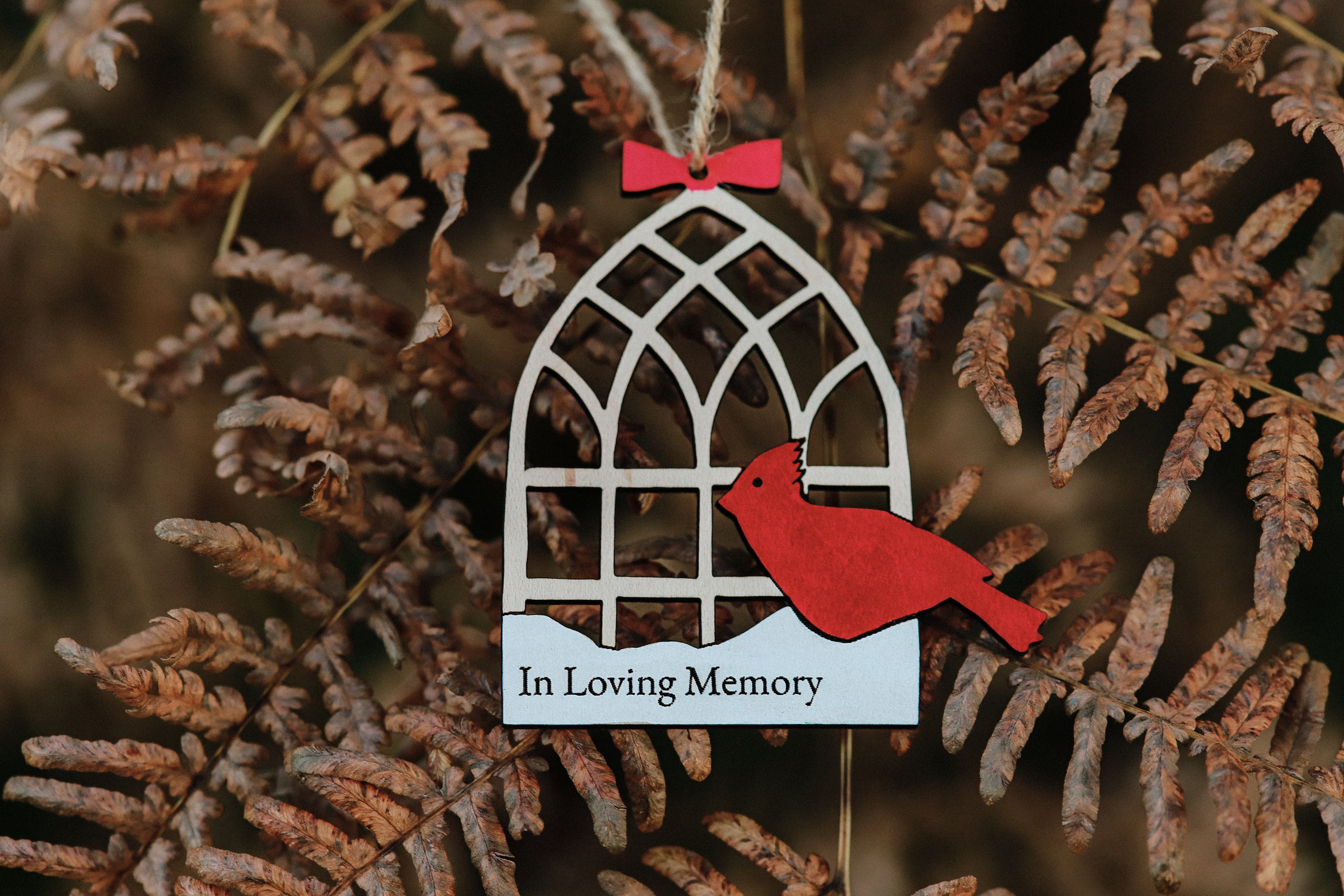 Cardinal Memorial Memorial Ornament, Cardinal Ornament, Cardinal Christmas Ornament, Red ...