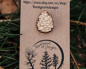 Pinecone pins, nature pin, Pinecone, nature pins, nature lover, pinecones, wood pins, nature lover gift, Pinecone brooch, nature accessories