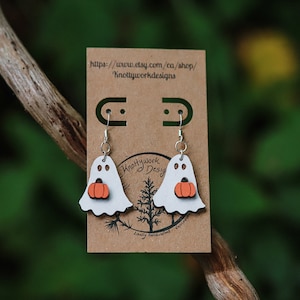 Spooky earrings, ghost earrings, ghost jewelry, witch earrings, teacher earrings, sexy halloween, ghost dangles, halloween earrings, ghosts