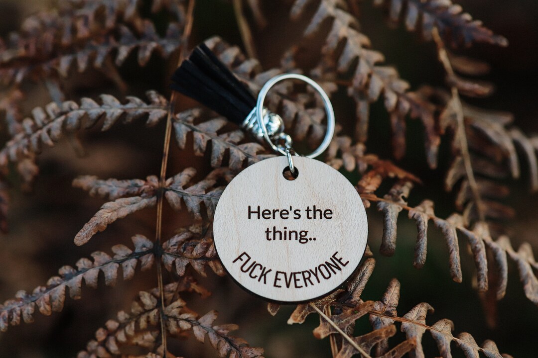 Wood Keychain, Engraved Keychain, Leather Keychain, Funny Keychain, Boho Keychain, Funny Gift
