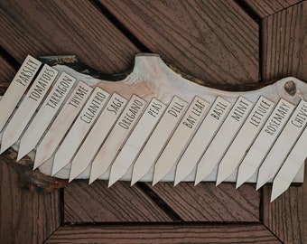 Gartenmarker aus Holz, Gartenpflanzenmarker aus Holz, Kräutergartenmarker-Set, Holzgartenmarker, Pflanzenschilder, Gartenpfähle, Pflanzenetiketten