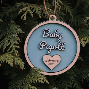 Erste Baby Weihnachtsverzierung, benutzerdefinierte Babyverzierung, erste Weihnachtsverzierung Baby, personalisierte Verzierung Baby, Baby erste Verzierung