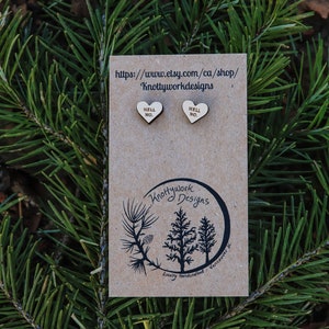 Funny earrings, quirky earrings, cool earrings, novelty earrings, weird earrings, mismatched studs, heart studs , anti valentines