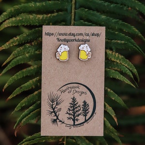 Beer earrings, beer lover gifts, beer mug earrings, drink earrings, funky earrings, craft beer gifts, beer gifts for women, bar earrings