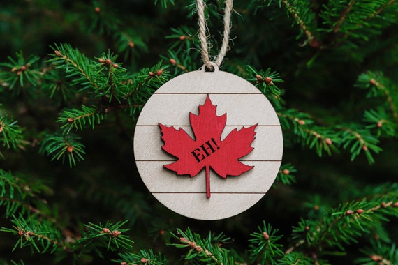 Canada Flag - Cedar Ornament Canada Flag - Cedar Ornament