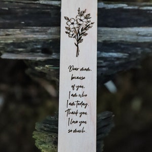 Mother’s Day Bookmark, wood bookmark, mother bookmark, floral bookmark, mom bookmark, Mother’s Day gift, Mother’s Day present