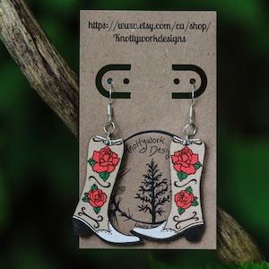 Cowboy earrings, cowboy boot, cowgirl earrings, cowgirl boots, western earrings, funky earrings, western boots, quirky earrings, cowgirl