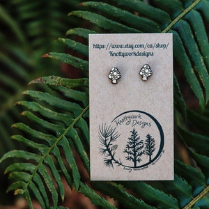Mushroom earrings, Mushroom jewelry, cottagecore earrings, nature earrings, nature lover, lesbian earrings, quirky earrings, funny earrings