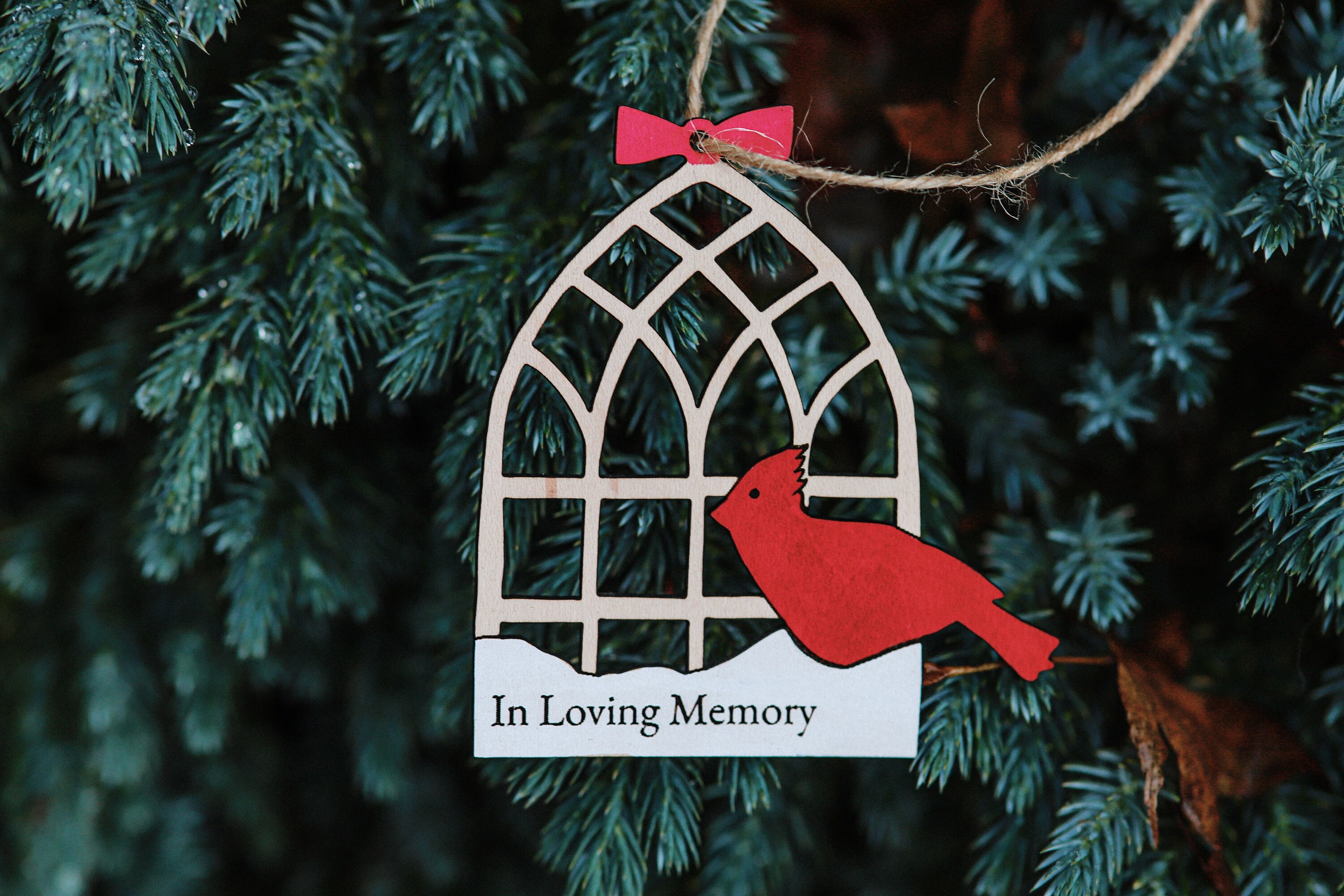 Cardinal Memorial Memorial Ornament, Cardinal Ornament, Cardinal Christmas Ornament, Red ...