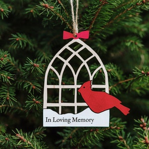 Gedenkschmuck, Kardinalschmuck, Weihnachtsschmuck rot, Kardinalschmuck, Trauerschmuck, Trauerschmuck, Verlust eines geliebten Menschen