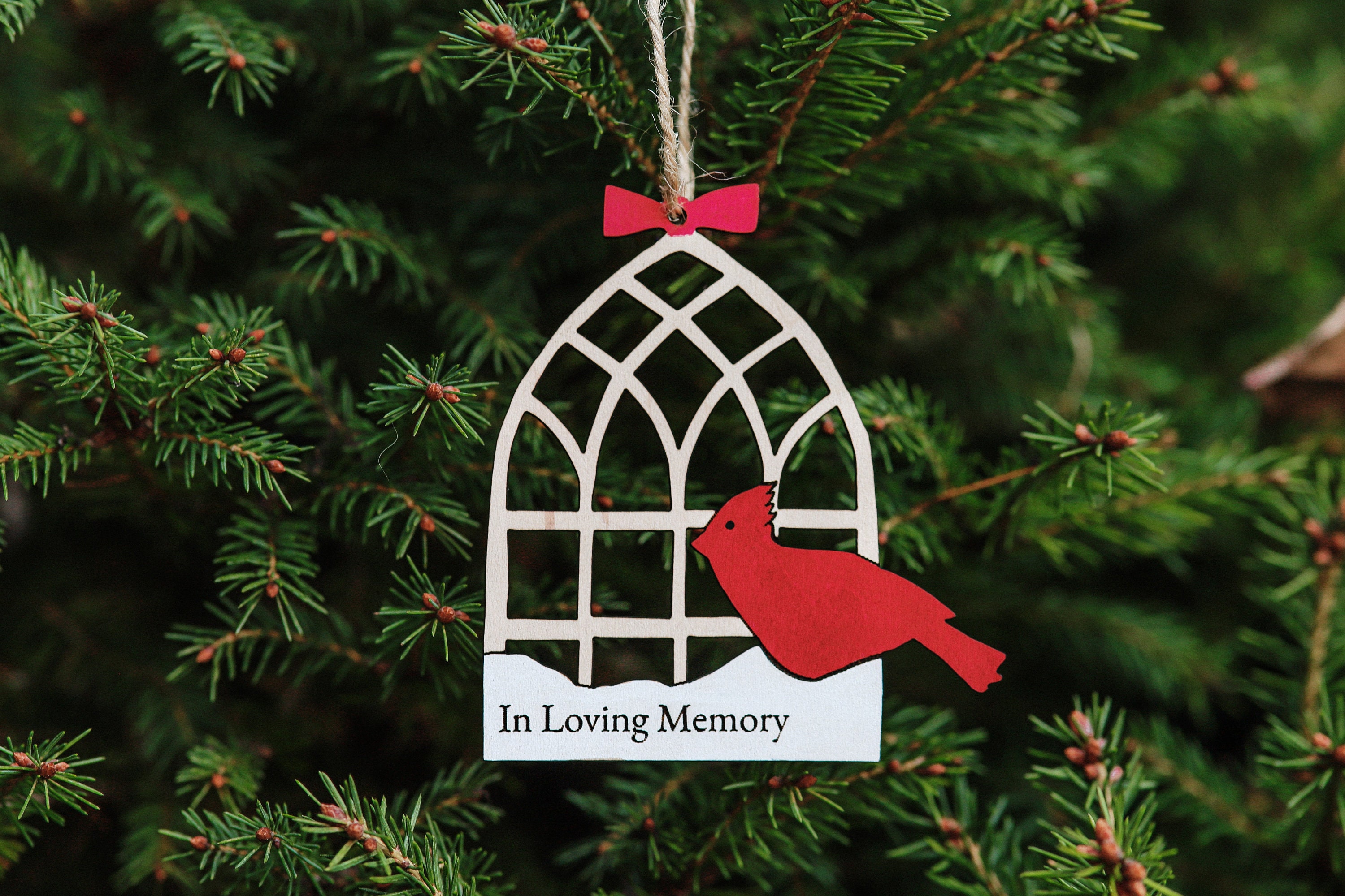 Cardinal Memorial Memorial Ornament, Cardinal Ornament, Cardinal Christmas Ornament, Red ...
