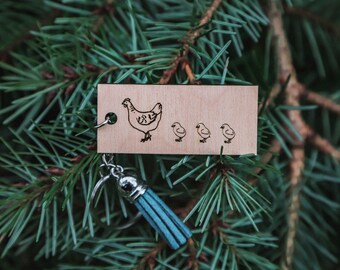 Crazy chicken lady, farm keychain, chicken lover, chicken keychain, chicken farm, farm gift, chicken accessories, chicken gift