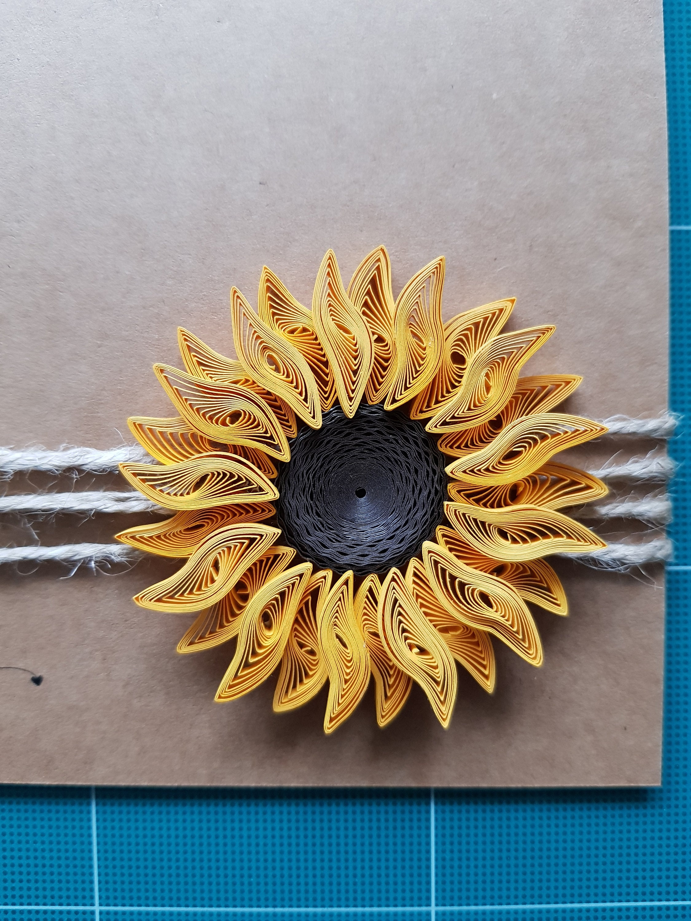 Handmade Quilled Sunflower Birthday Card - Etsy