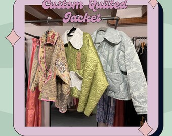 Custom Quilted Jacket: Handmade Vintage Patchwork Coat